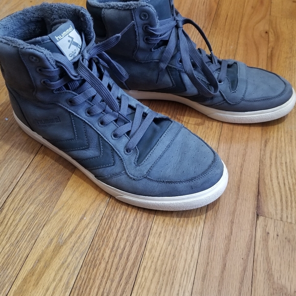 Hummel Other - Hummel Slimmer Stadil Mens Sz 12 Gray Blue Sneaker Trainers Hi-Top